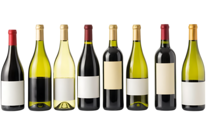 Assorted wine bottles png 