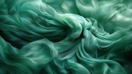 Obraz premium Teal flowing fabric texture
