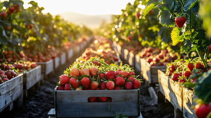 Fresh, red, ripe apples, a healthy fruit market produce on a summer stall