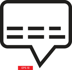 Obraz premium Subtitle icon. Vector Icon In Line Style. isolated on white background. in trendy style. Eps10