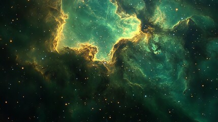 Obraz premium Green galaxy imagination
