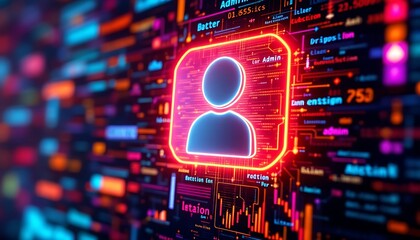 Obraz premium Cybersecurity User Profile Digital Identity Protection