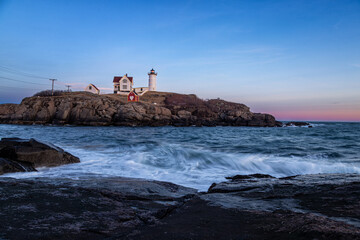 Sunset on Nubble Lighthouse, Maine