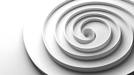 Fototapeta premium Abstract White Spiral Background Design
