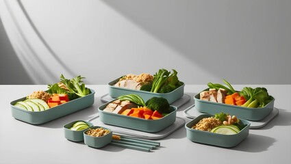 Clean Eating: Aesthetic Meal Prep Display