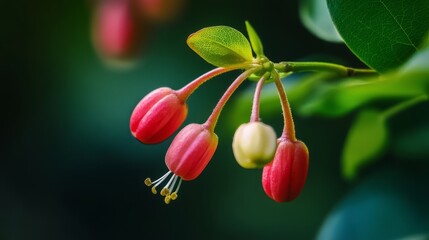 Vibrant honeysuckle berries close-up with fresh blue and purple fruits covered in natural dew, showcasing juicy texture and organic ripeness for botanical, food, and nature-themed design