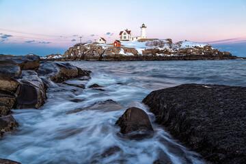 Sunset on Nubble Lighthouse, Maine