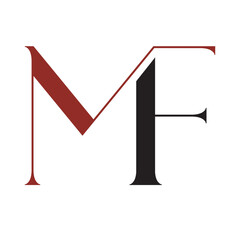 MF or FM Abstract Letters Logo Design Monogram. 標誌設計, ロゴデザイン, Diseño de logotipo