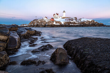 Sunset on Nubble Lighthouse, Maine © letfluis