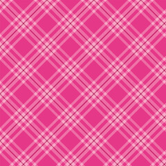 Plaid repeat pattern in pink.Cute colorful gingham checkered tartan seamless pattern.Geometric graphic vector illustration background design for fabric and print. 