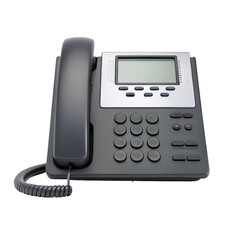 Office desk phone with buttons and display screen, ideal for communication