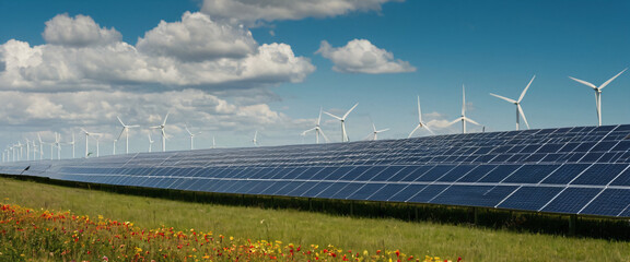 solar panels on a field