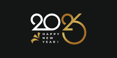2026 design vector logo with creative concept and color gold