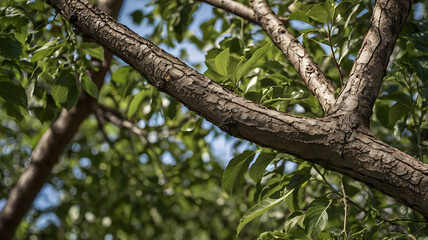 Fototapeta premium Tree Branch Extending Into the Sky 