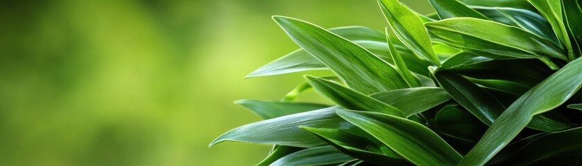 Naklejka premium A green leafy plant with a few leaves on it