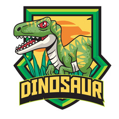 Vector Illustration of Tiny Raptor with Cute Illustration Available for Logo Badge