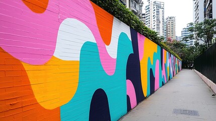Vibrant street art mural showcases colorful creativity in urban setting gigapixel standard scale