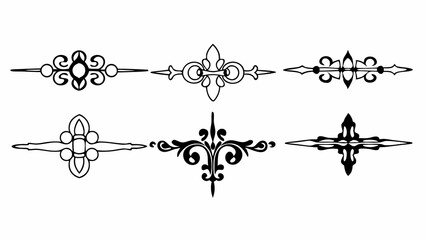 Elegant Design Elements: a collection of meticulously crafted, elegant design elements, each a testament to refined artistic skill, perfect for adding a touch of sophistication to any project. 