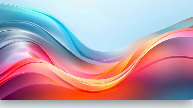 Vibrant Colorful Abstract Background for Website Homepage Wallpaper Video. Modern Fluid Design with Smooth Waves and Gradient Texture. Website Dashboard Background Video. Copy Paste Area