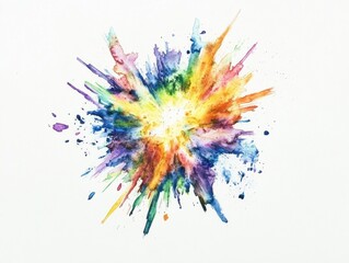 Colorful explosion of watercolor backgrounds creative art studio digital illustrations vibrant environment artistic perspective