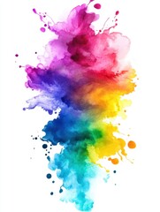 Fototapeta premium Colorful explosion of watercolor backgrounds artistic creation abstract design studio setting vibrant viewpoint