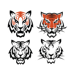 Tiger face vector, Tiger art vector design