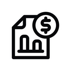 report line icon. Clean and minimalist vector icon for websites, mobile apps, presentations, and logos. Fully scalable and customizable for any project.