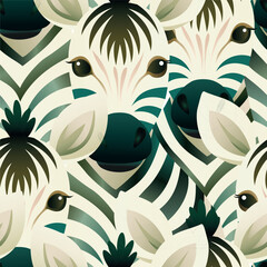 Cute seamless zebra cubs pattern in a minimalistic monochrome design. Playful silhouettes of animals with distinctive stripes create a charming composition, ideal for children's products, textiles and