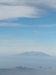 mountains and clouds