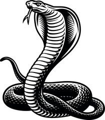 Fototapeta premium Snake Forked Tongue vector black silhouette cricut design for T-Shirt