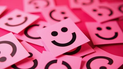 Fototapeta premium Happy smileys. Close-up view.