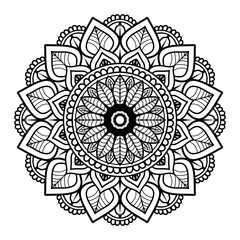 Fototapeta premium Mandala Pattern Stencil doodles sketch 