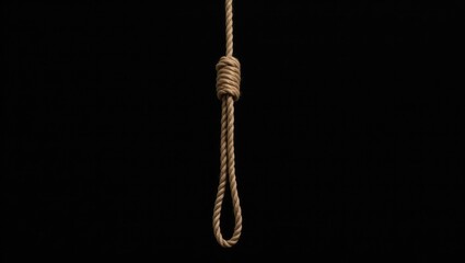 Rope of a hangman in the dark