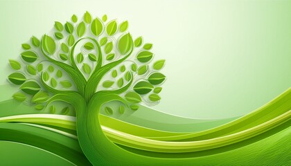 green floral background