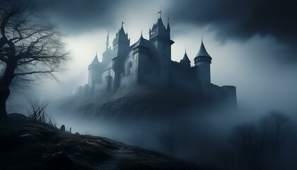 Naklejka premium castle in the night