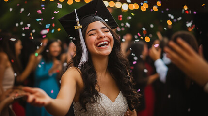 Friends and family came together to celebrate her graduation with a big party.