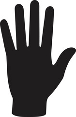 Fototapeta premium hand vector silhouette