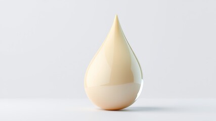 Obraz premium 3D Rendered Droplet, Isolated on White Background, Ideal for Product Design