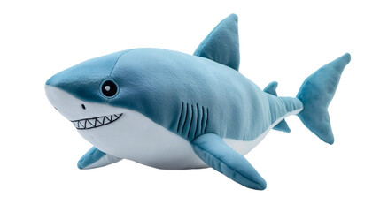 A very beautiful toy, a small plush shark with sharp teeth and dark eyes, a lovely toy shark for kids, stunning plush toys.