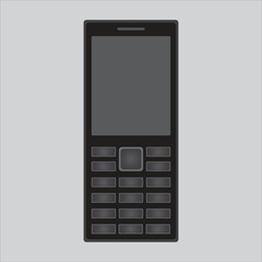 sell phoneA Feature Phone design with a keypad and monochrome screen. Ideal for technology, communication, and memory-based projects