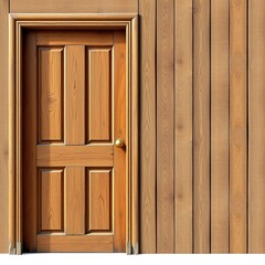 Fototapeta premium Aged Wooden Doorway, Antique Charm, Blank Space