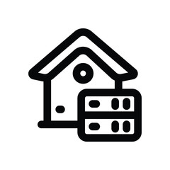 data warehouse line icon. Clean and minimalist vector icon for websites, mobile apps, presentations, and logos. Fully scalable and customizable for any project.