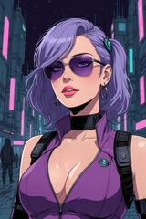 girl in the neon city