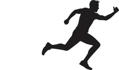 jump run vector silhouette 