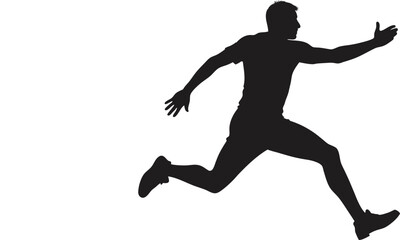 jump run vector silhouette 