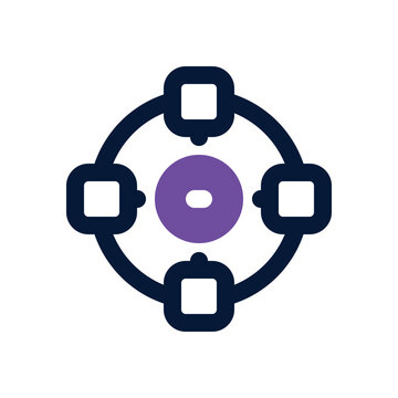 distributed dual tone icon. Sleek and modern vector icon for websites, mobile apps, marketing materials, and corporate design. Fully scalable and ready to use.
