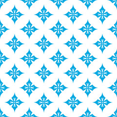 blue and white vintage classic motif seamless pattern for wallpaper and tile