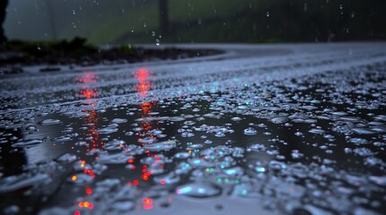 rain in the city