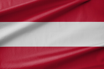 Austria National Flag Waving in the Wind