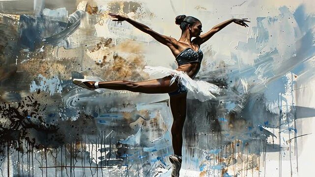 Zwei klassische Ballettt&auml;nzerinnen in kunstvoller Szene